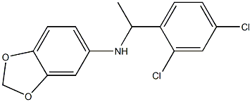 N-[1-(2,4-dichlorophenyl)ethyl]-2H-1,3-benzodioxol-5-amine 구조식 이미지