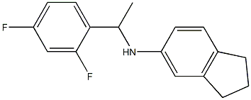 N-[1-(2,4-difluorophenyl)ethyl]-2,3-dihydro-1H-inden-5-amine 구조식 이미지