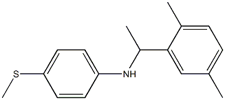 N-[1-(2,5-dimethylphenyl)ethyl]-4-(methylsulfanyl)aniline 구조식 이미지