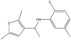 N-[1-(2,5-dimethylthiophen-3-yl)ethyl]-2-fluoro-5-methylaniline 구조식 이미지