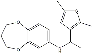 N-[1-(2,5-dimethylthiophen-3-yl)ethyl]-3,4-dihydro-2H-1,5-benzodioxepin-7-amine Structure