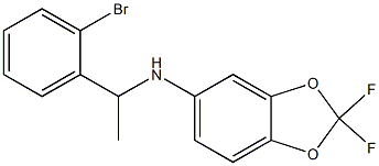 N-[1-(2-bromophenyl)ethyl]-2,2-difluoro-2H-1,3-benzodioxol-5-amine 구조식 이미지