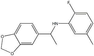 N-[1-(2H-1,3-benzodioxol-5-yl)ethyl]-2-fluoro-5-methylaniline 구조식 이미지