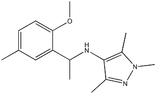 N-[1-(2-methoxy-5-methylphenyl)ethyl]-1,3,5-trimethyl-1H-pyrazol-4-amine 구조식 이미지