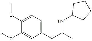 N-[1-(3,4-dimethoxyphenyl)propan-2-yl]cyclopentanamine 구조식 이미지