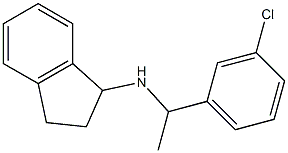 N-[1-(3-chlorophenyl)ethyl]-2,3-dihydro-1H-inden-1-amine 구조식 이미지