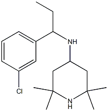 N-[1-(3-chlorophenyl)propyl]-2,2,6,6-tetramethylpiperidin-4-amine 구조식 이미지