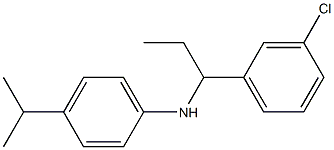 N-[1-(3-chlorophenyl)propyl]-4-(propan-2-yl)aniline Structure