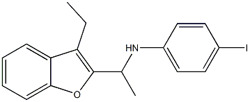 N-[1-(3-ethyl-1-benzofuran-2-yl)ethyl]-4-iodoaniline 구조식 이미지