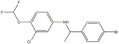 N-[1-(4-bromophenyl)ethyl]-3-chloro-4-(difluoromethoxy)aniline 구조식 이미지