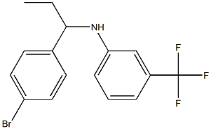 N-[1-(4-bromophenyl)propyl]-3-(trifluoromethyl)aniline 구조식 이미지