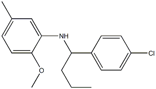 N-[1-(4-chlorophenyl)butyl]-2-methoxy-5-methylaniline 구조식 이미지