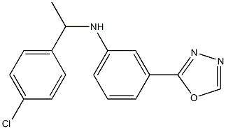 N-[1-(4-chlorophenyl)ethyl]-3-(1,3,4-oxadiazol-2-yl)aniline Structure