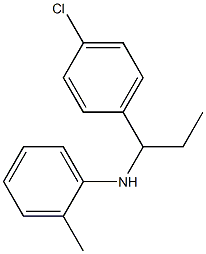 N-[1-(4-chlorophenyl)propyl]-2-methylaniline 구조식 이미지