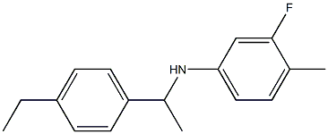 N-[1-(4-ethylphenyl)ethyl]-3-fluoro-4-methylaniline Structure