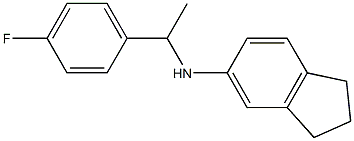 N-[1-(4-fluorophenyl)ethyl]-2,3-dihydro-1H-inden-5-amine 구조식 이미지