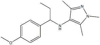N-[1-(4-methoxyphenyl)propyl]-1,3,5-trimethyl-1H-pyrazol-4-amine 구조식 이미지