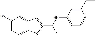 N-[1-(5-bromo-1-benzofuran-2-yl)ethyl]-3-ethylaniline 구조식 이미지