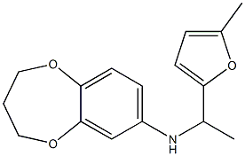 N-[1-(5-methylfuran-2-yl)ethyl]-3,4-dihydro-2H-1,5-benzodioxepin-7-amine 구조식 이미지