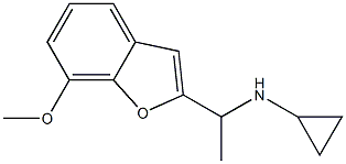 N-[1-(7-methoxy-1-benzofuran-2-yl)ethyl]cyclopropanamine Structure