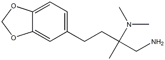 N-[1-(aminomethyl)-3-(1,3-benzodioxol-5-yl)-1-methylpropyl]-N,N-dimethylamine 구조식 이미지