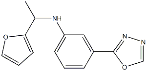 N-[1-(furan-2-yl)ethyl]-3-(1,3,4-oxadiazol-2-yl)aniline 구조식 이미지