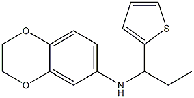 N-[1-(thiophen-2-yl)propyl]-2,3-dihydro-1,4-benzodioxin-6-amine 구조식 이미지