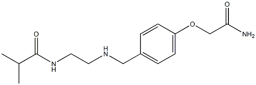 N-[2-({[4-(carbamoylmethoxy)phenyl]methyl}amino)ethyl]-2-methylpropanamide 구조식 이미지