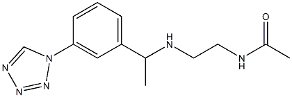 N-[2-({1-[3-(1H-1,2,3,4-tetrazol-1-yl)phenyl]ethyl}amino)ethyl]acetamide Structure