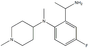 N-[2-(1-aminoethyl)-4-fluorophenyl]-N,1-dimethylpiperidin-4-amine 구조식 이미지