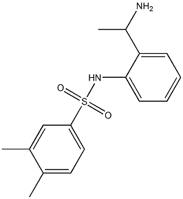 N-[2-(1-aminoethyl)phenyl]-3,4-dimethylbenzene-1-sulfonamide 구조식 이미지