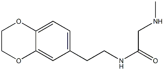 N-[2-(2,3-dihydro-1,4-benzodioxin-6-yl)ethyl]-2-(methylamino)acetamide 구조식 이미지