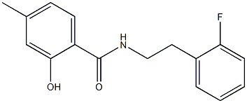 N-[2-(2-fluorophenyl)ethyl]-2-hydroxy-4-methylbenzamide Structure