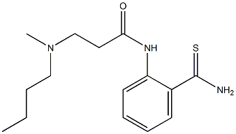 N-[2-(aminocarbonothioyl)phenyl]-3-[butyl(methyl)amino]propanamide 구조식 이미지