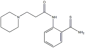N-[2-(aminocarbonothioyl)phenyl]-3-piperidin-1-ylpropanamide Structure
