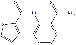 N-[2-(aminocarbonothioyl)phenyl]thiophene-2-carboxamide 구조식 이미지