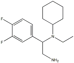 N-[2-amino-1-(3,4-difluorophenyl)ethyl]-N-ethylcyclohexanamine 구조식 이미지