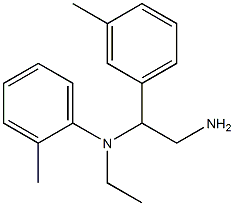N-[2-amino-1-(3-methylphenyl)ethyl]-N-ethyl-2-methylaniline 구조식 이미지