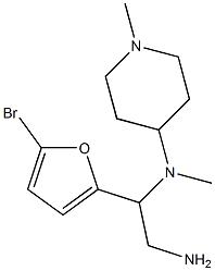 N-[2-amino-1-(5-bromo-2-furyl)ethyl]-N-methyl-N-(1-methylpiperidin-4-yl)amine 구조식 이미지