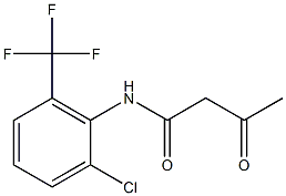 N-[2-chloro-6-(trifluoromethyl)phenyl]-3-oxobutanamide 구조식 이미지