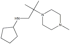 N-[2-methyl-2-(4-methylpiperazin-1-yl)propyl]cyclopentanamine Structure