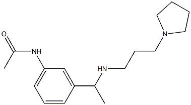 N-[3-(1-{[3-(pyrrolidin-1-yl)propyl]amino}ethyl)phenyl]acetamide Structure