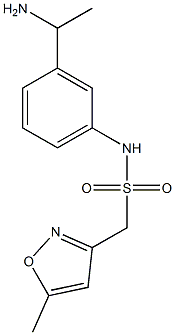 N-[3-(1-aminoethyl)phenyl]-1-(5-methyl-1,2-oxazol-3-yl)methanesulfonamide 구조식 이미지