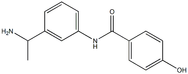 N-[3-(1-aminoethyl)phenyl]-4-hydroxybenzamide 구조식 이미지