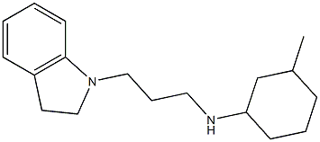 N-[3-(2,3-dihydro-1H-indol-1-yl)propyl]-3-methylcyclohexan-1-amine 구조식 이미지