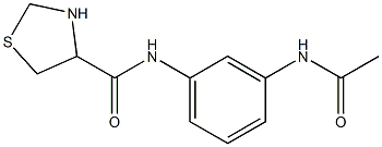 N-[3-(acetylamino)phenyl]-1,3-thiazolidine-4-carboxamide 구조식 이미지