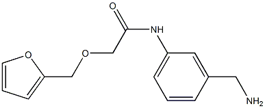 N-[3-(aminomethyl)phenyl]-2-(2-furylmethoxy)acetamide 구조식 이미지