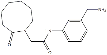 N-[3-(aminomethyl)phenyl]-2-(2-oxoazocan-1-yl)acetamide 구조식 이미지