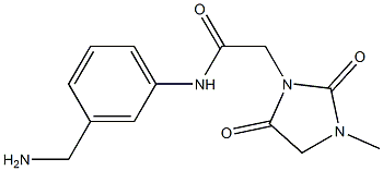 N-[3-(aminomethyl)phenyl]-2-(3-methyl-2,5-dioxoimidazolidin-1-yl)acetamide Structure