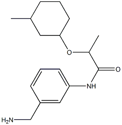 N-[3-(aminomethyl)phenyl]-2-[(3-methylcyclohexyl)oxy]propanamide 구조식 이미지